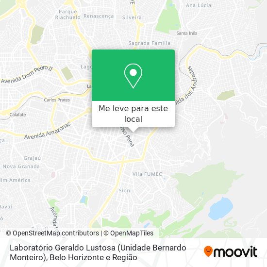 Laboratório Geraldo Lustosa (Unidade Bernardo Monteiro) mapa