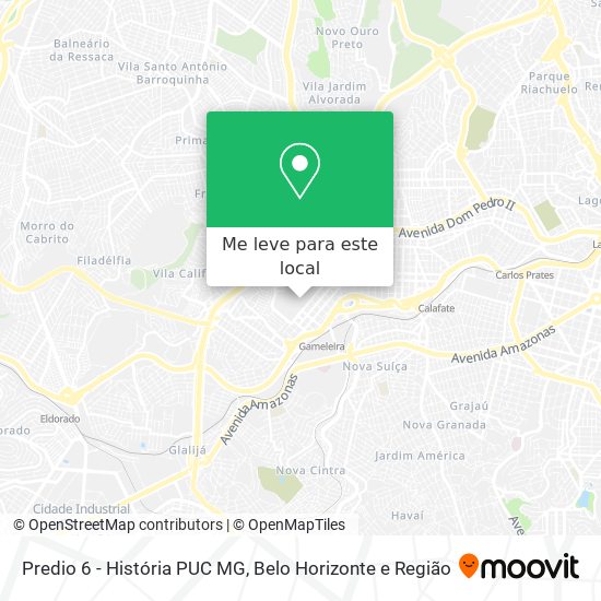 Predio 6 - História PUC MG mapa