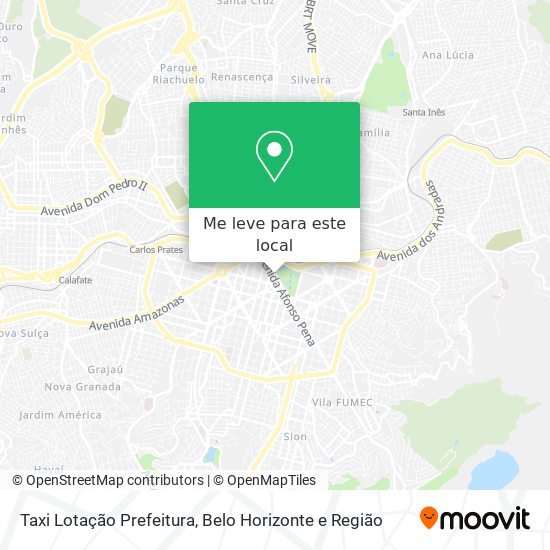 Taxi Lotação Prefeitura mapa