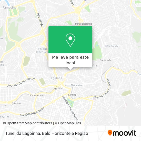 Túnel da Lagoinha mapa