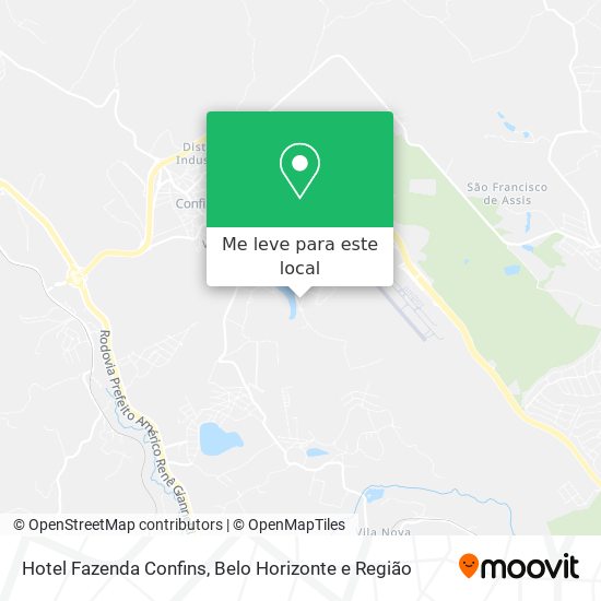 Hotel Fazenda Confins mapa