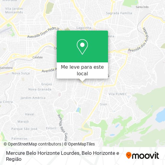Mercure Belo Horizonte Lourdes mapa
