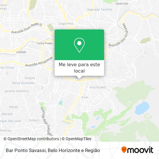 Bar Ponto Savassi mapa