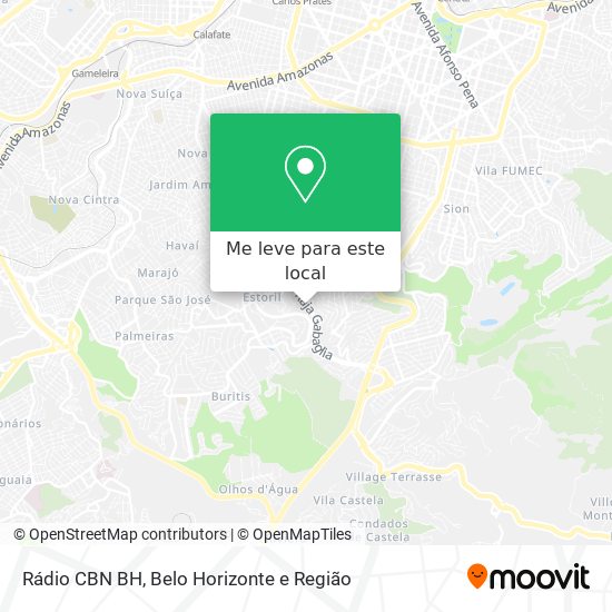 Rádio CBN BH mapa