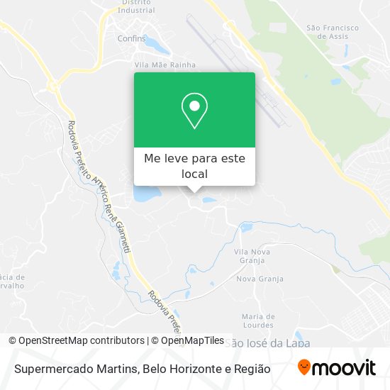 Supermercado Martins mapa