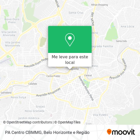 PA Centro CBMMG mapa