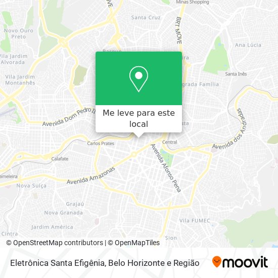 Eletrônica Santa Efigênia mapa
