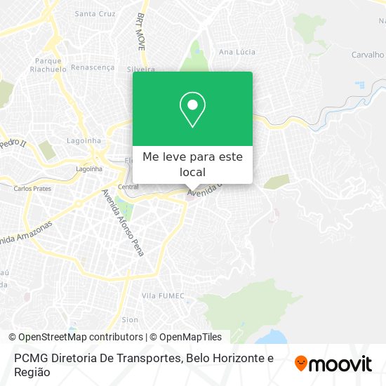 PCMG Diretoria De Transportes mapa