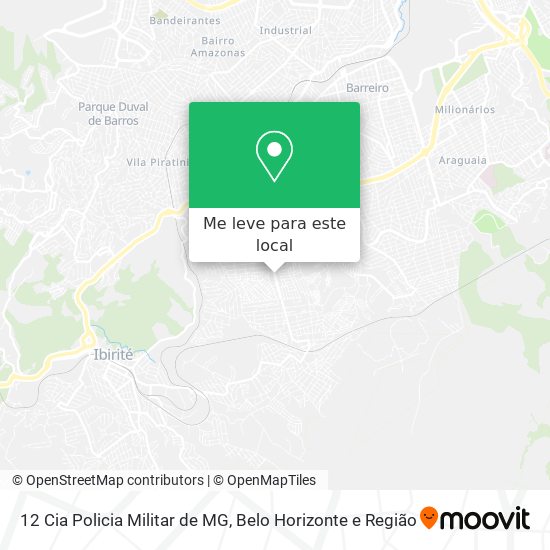 12 Cia Policia Militar de MG mapa