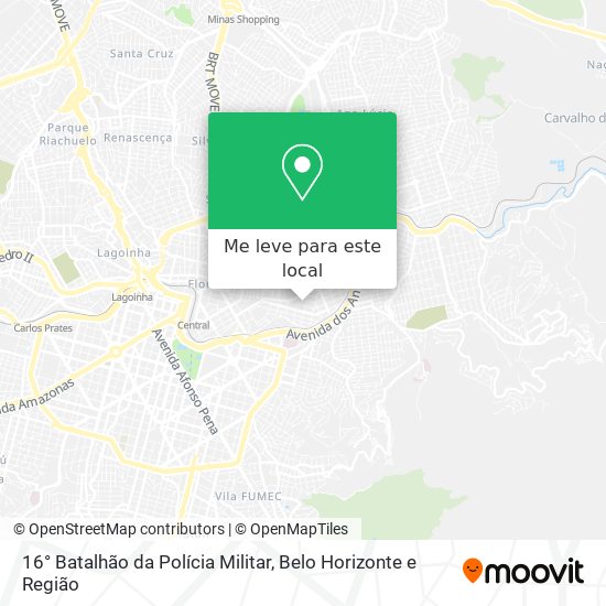 16° Batalhão da Polícia Militar mapa