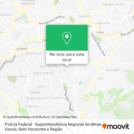 Polícia Federal - Superintendência Regional de Minas Gerais mapa