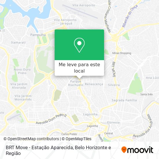 BRT Move - Estação Aparecida mapa