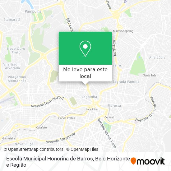 Escola Municipal Honorina de Barros mapa