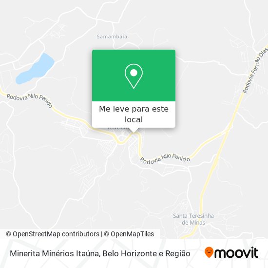 Minerita Minérios Itaúna mapa