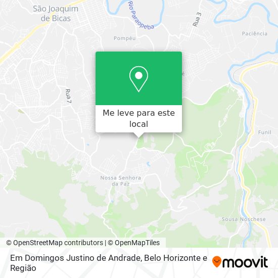 Em Domingos Justino de Andrade mapa
