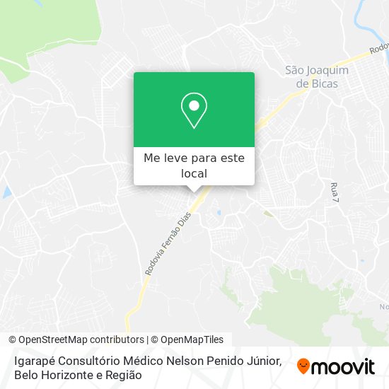 Igarapé Consultório Médico Nelson Penido Júnior mapa