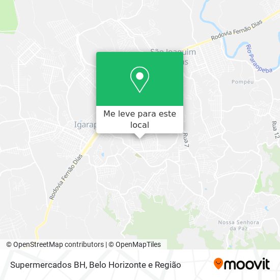 Supermercados BH mapa