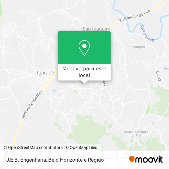 J.E.B. Engenharia mapa