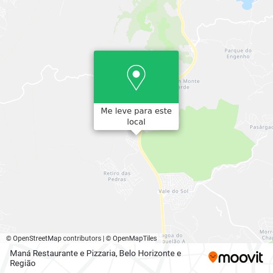 Maná Restaurante e Pizzaria mapa