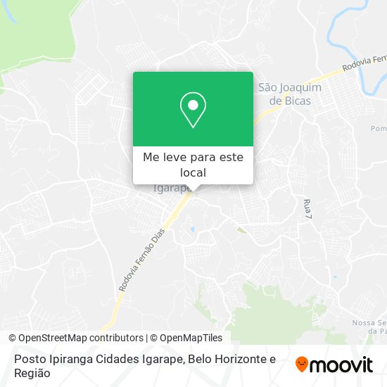 Posto Ipiranga Cidades Igarape mapa