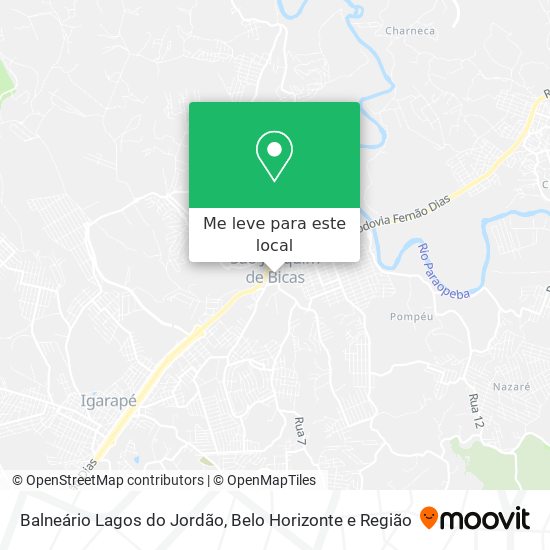 Balneário Lagos do Jordão mapa