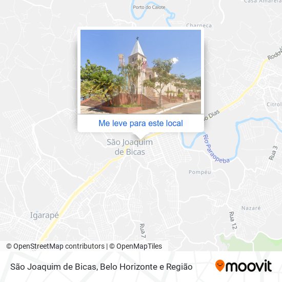 São Joaquim de Bicas mapa
