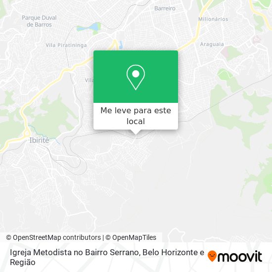 Igreja Metodista no Bairro Serrano mapa