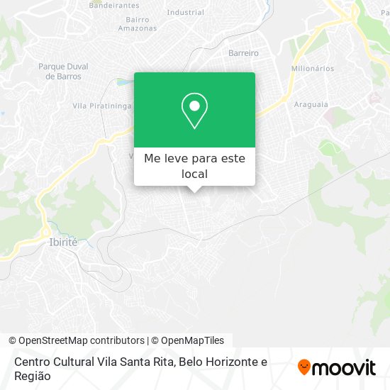 Centro Cultural Vila Santa Rita mapa