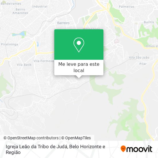 Igreja Leão da Tribo de Judá mapa