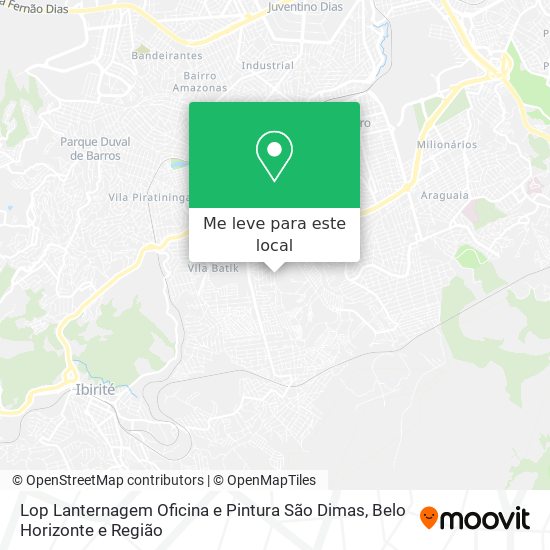 Lop Lanternagem Oficina e Pintura São Dimas mapa