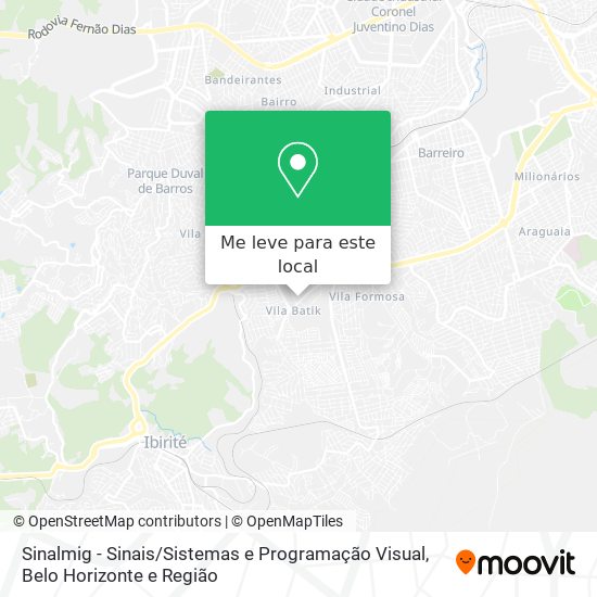 Sinalmig - Sinais / Sistemas e Programação Visual mapa