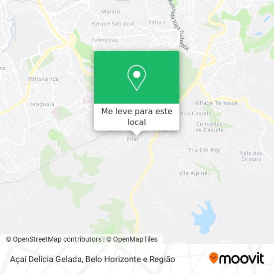 Açaí Delícia Gelada mapa