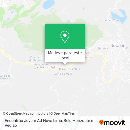 Encontrão Jovem Ad Nova Lima mapa