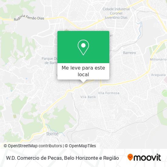 W.D. Comercio de Pecas mapa