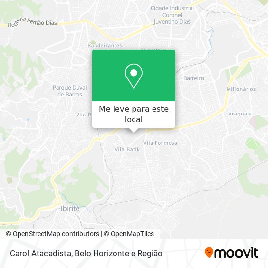Carol Atacadista mapa