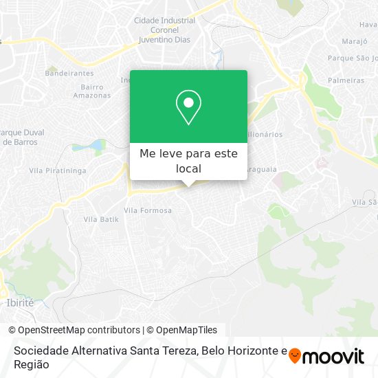 Sociedade Alternativa Santa Tereza mapa