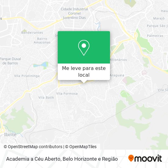 Academia a Céu Aberto mapa