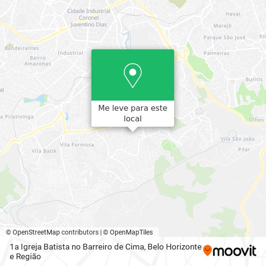 1a Igreja Batista no Barreiro de Cima mapa