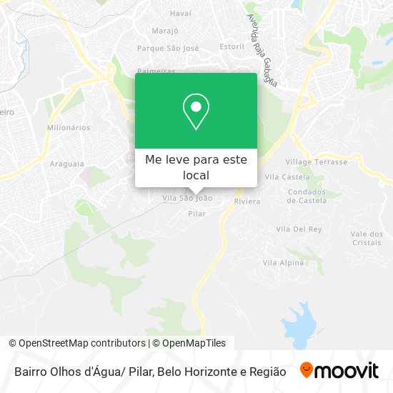 Bairro Olhos d'Água/ Pilar mapa
