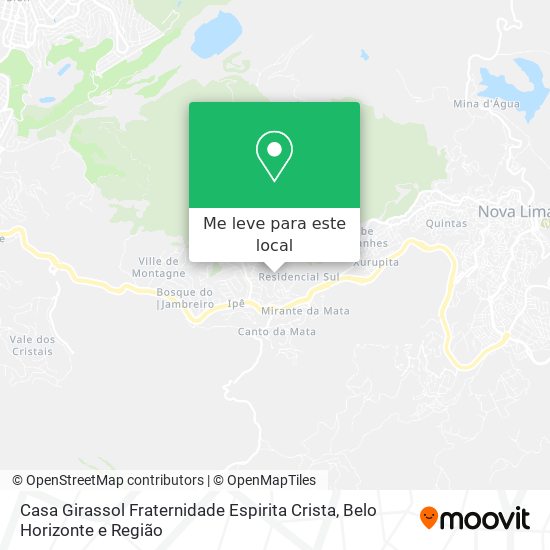 Casa Girassol Fraternidade Espirita Crista mapa