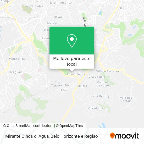 Mirante Olhos d' Água mapa