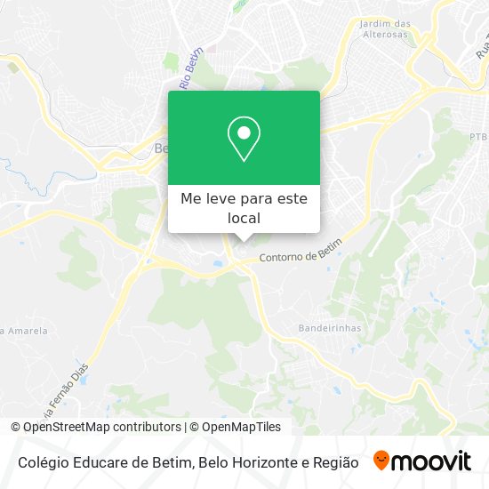 Colégio Educare de Betim mapa