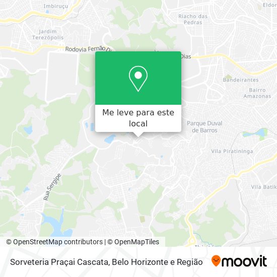 Sorveteria Praçai Cascata mapa