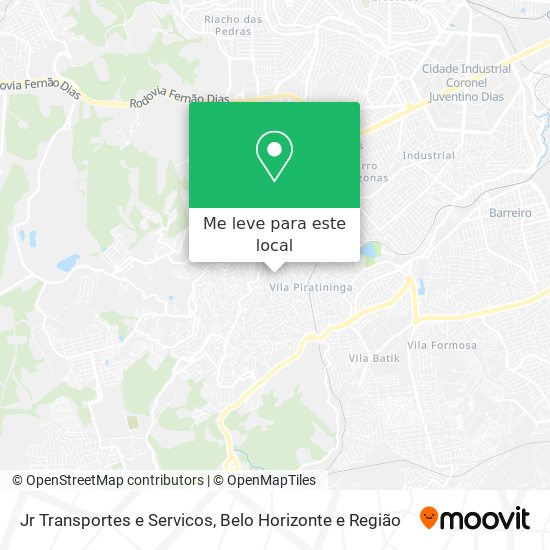 Jr Transportes e Servicos mapa