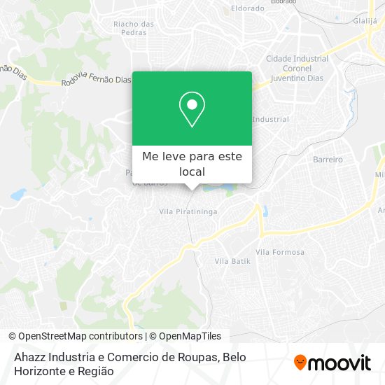 Ahazz Industria e Comercio de Roupas mapa