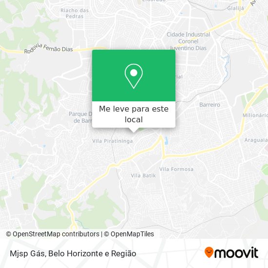 Mjsp Gás mapa