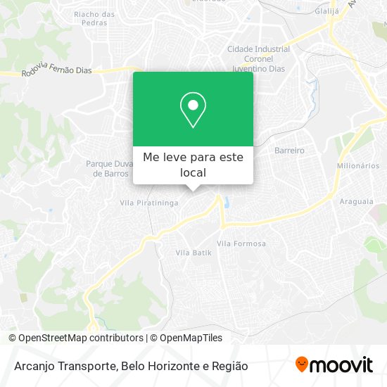 Arcanjo Transporte mapa