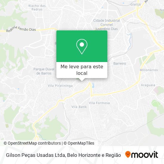 Gilson Peças Usadas Ltda mapa