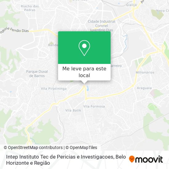 Intep Instituto Tec de Pericias e Investigacoes mapa