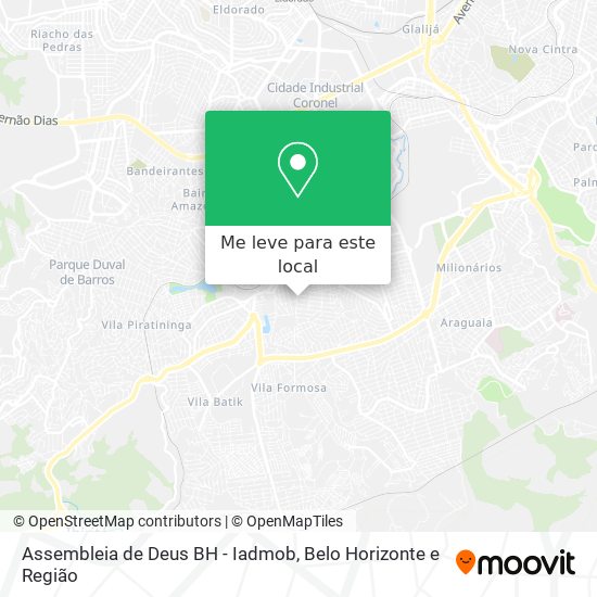 Assembleia de Deus BH - Iadmob mapa